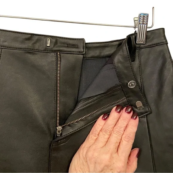 Anthropologie Black Pleated Mini Skirt - Picture 2 of 5